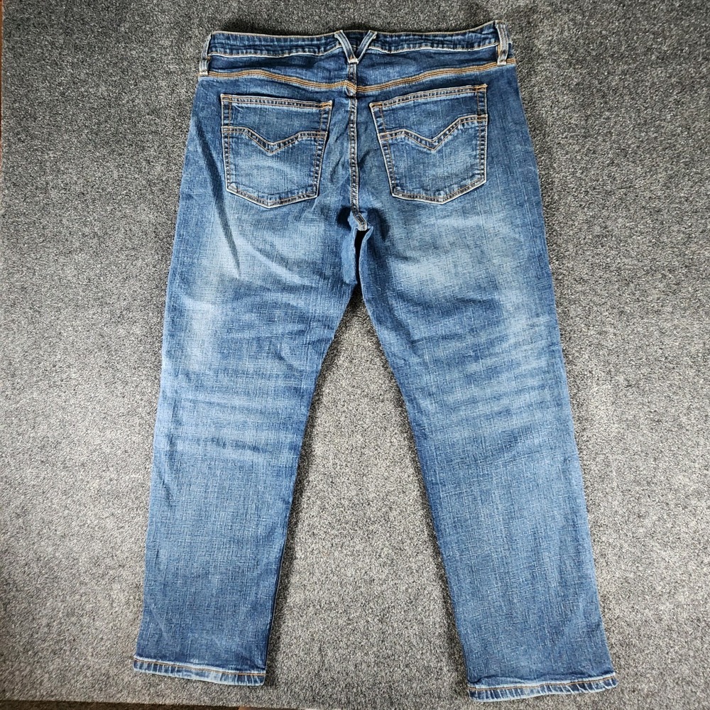Harley Davidson Jeans Mens 38x30 Straight Leg Blue Denim Riding Motorcycles EUC - Picture 4 of 13